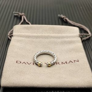 David Yurman Silver and Gold Women's Ring Sz8